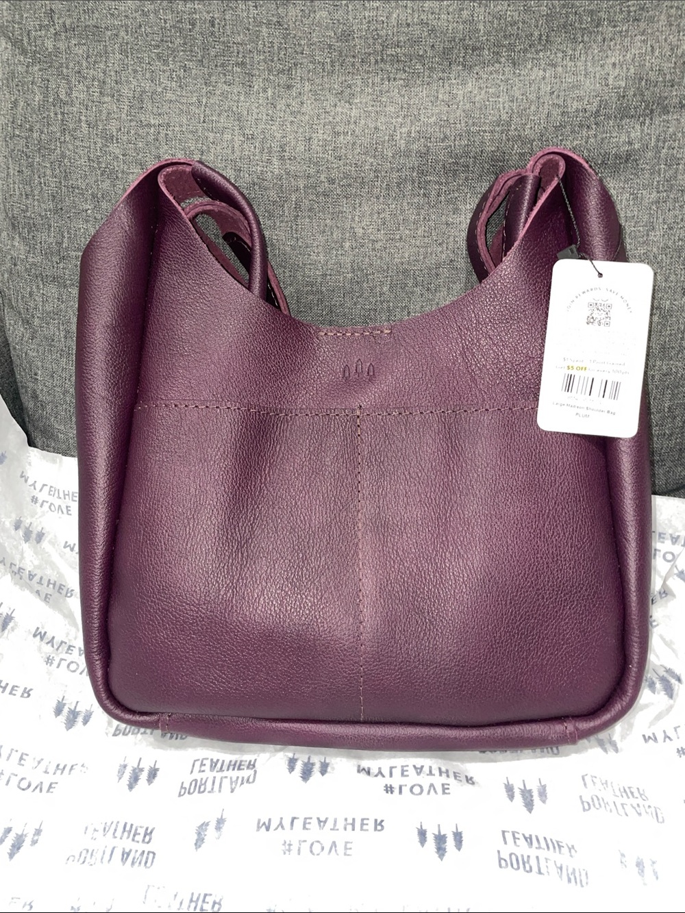 Portland Leather Large Madison-Plum